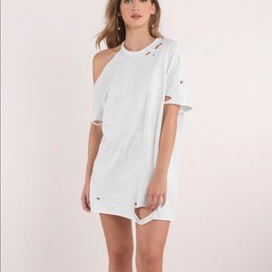 distressed t-shirt dress